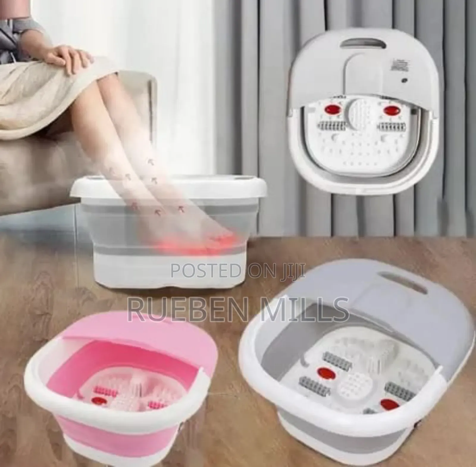 Collapsible Footbath Massager Pedicure Bowl Rf368z