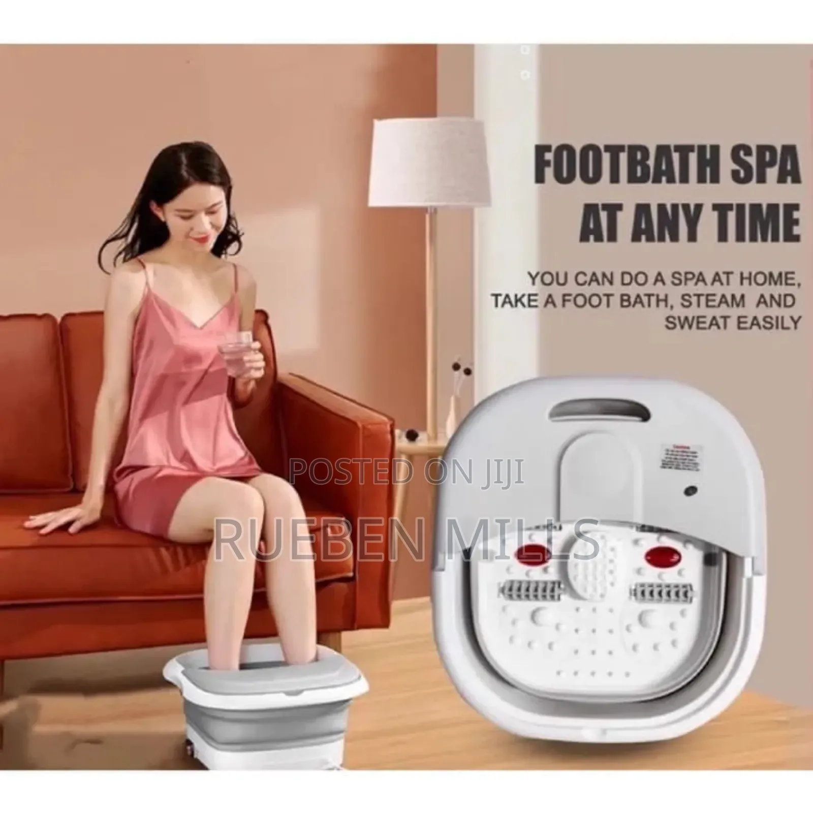 Foldable Foot Tub Spa Pedicure Bowl Rf - 368z Massager