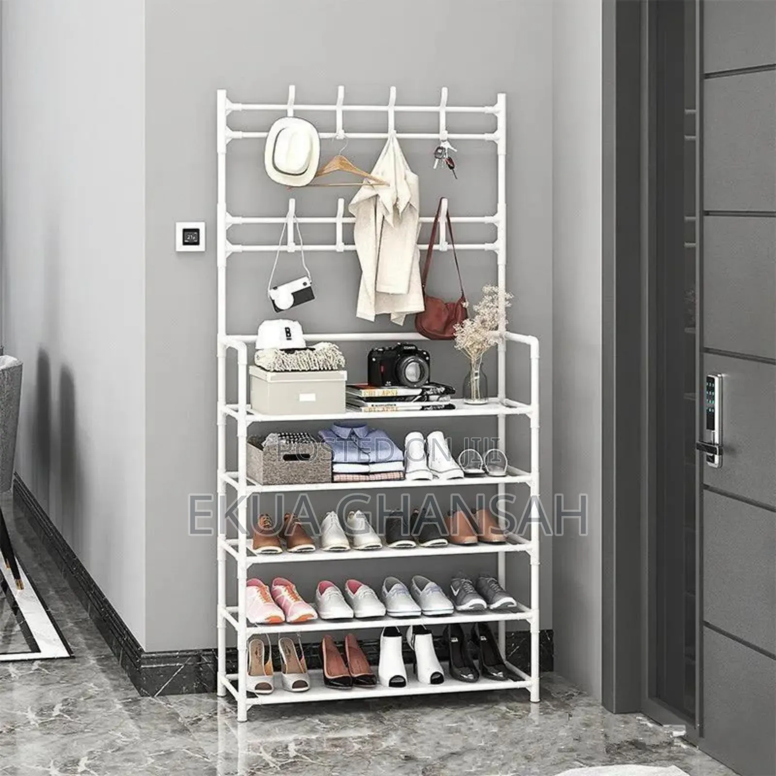 Clothes Hanger With Shoe Racks 5 Steps