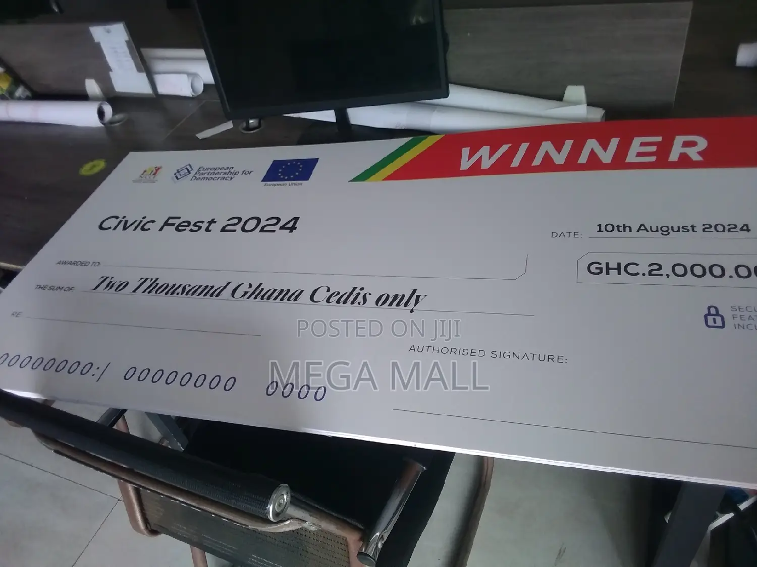 Dummy Cheque/Giant Cheque Print Service