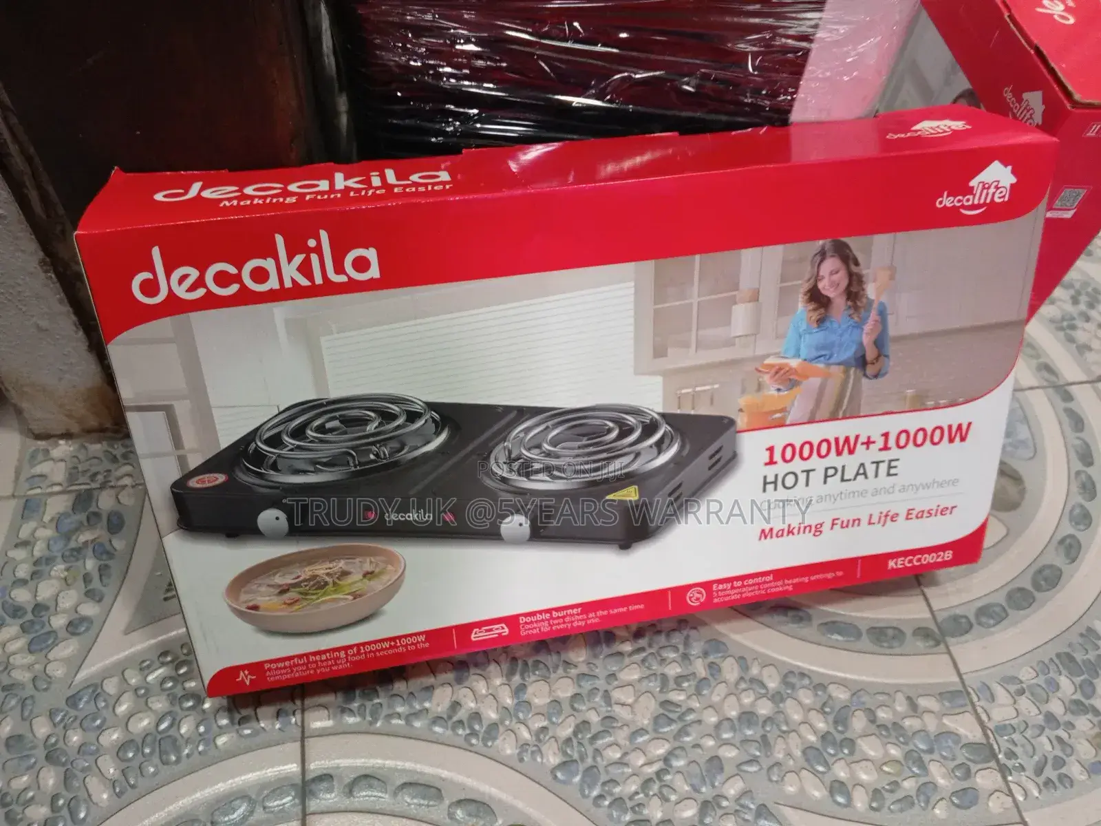 Decakila 1000W+1000W Hot Plate Double