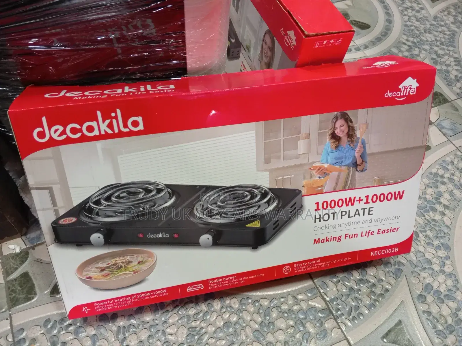 Decakila Hot Plate Double 1000+ 1000W