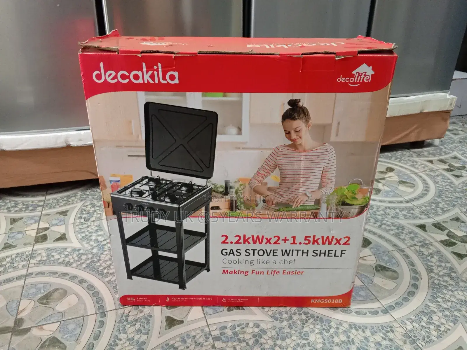 Decakila 2.2kw×2+1.5kw×2 Gas Stove KMGS018B