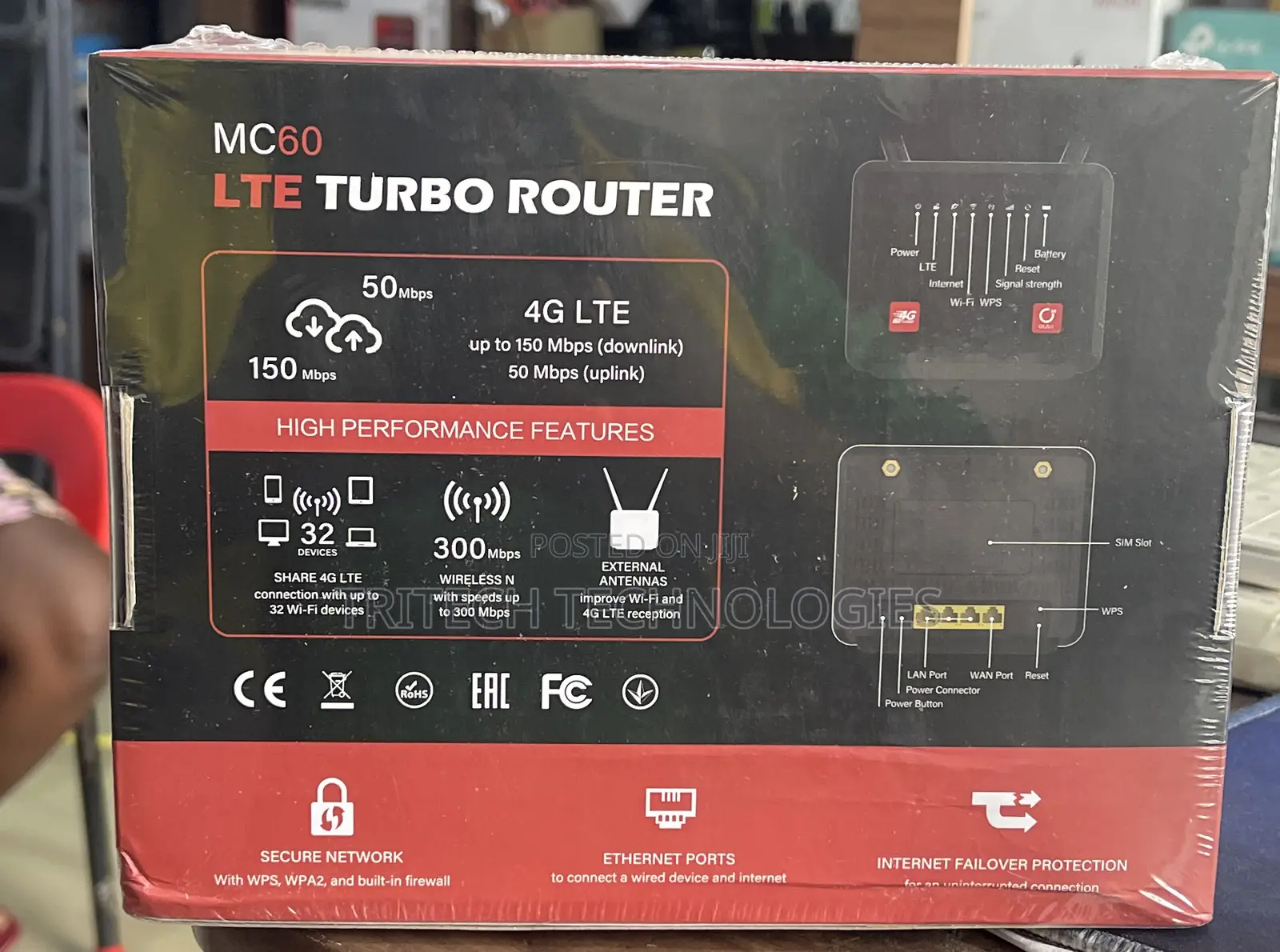 Olax LTE 4G Turbo Wireless Router 300mbps ++ 500mah Battery