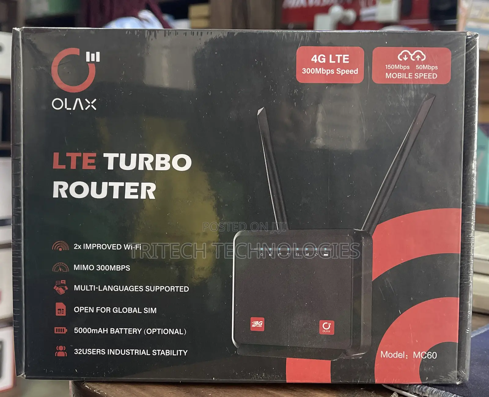 Olax LTE 4G Turbo Wireless Router 300mbps ++ 500mah Battery