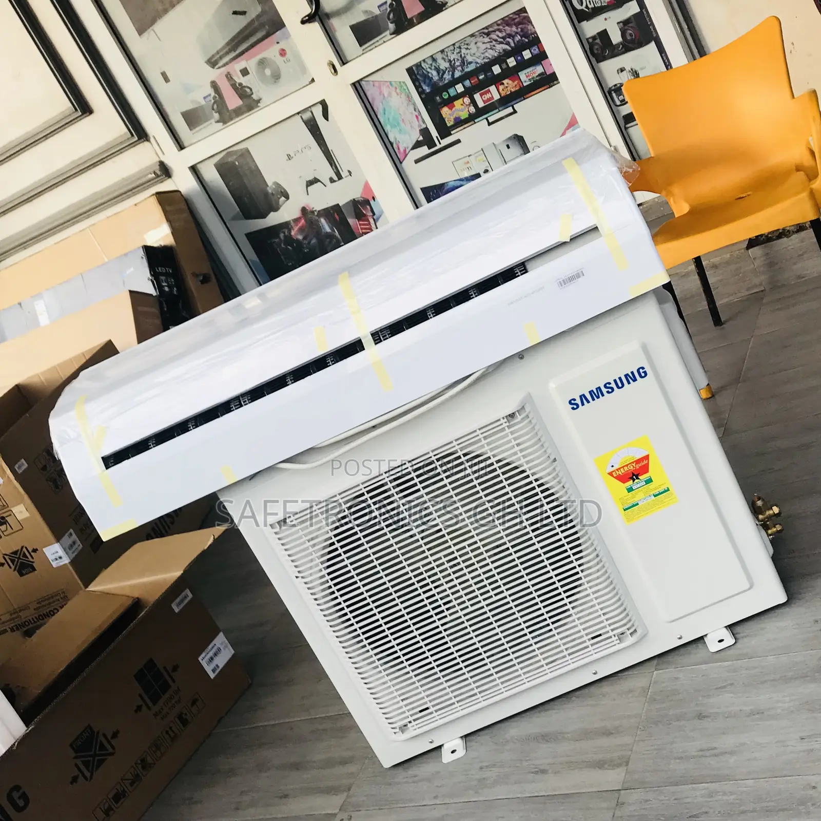Adjustable Samsung Non-Inverter 2.5hp R410 Gas White AC