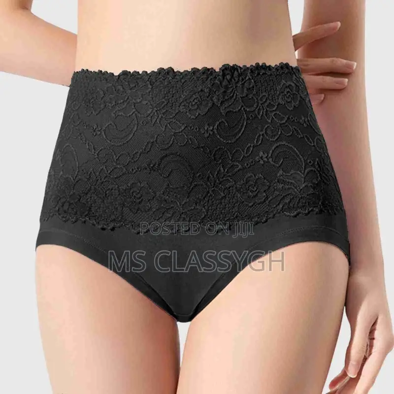 Lace Splicing High Waist Thongs Plus Size Women Underwe
