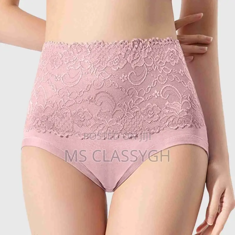 Lace Splicing High Waist Thongs Plus Size Women Underwe
