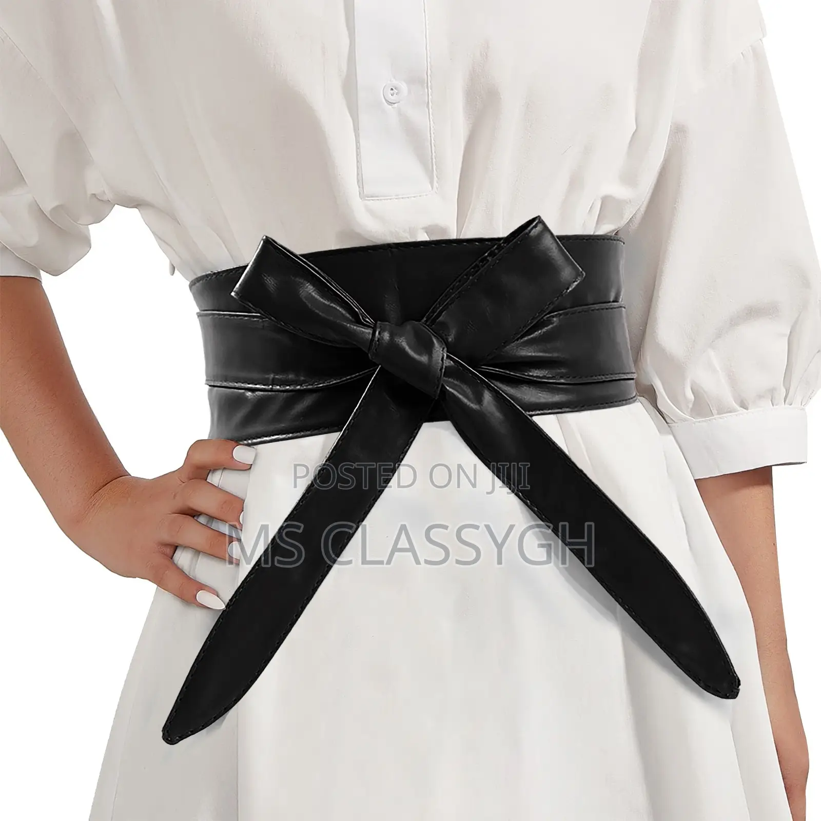Fashion Belt for Women's Faux Leather Bowknot Wrap Corset Ti