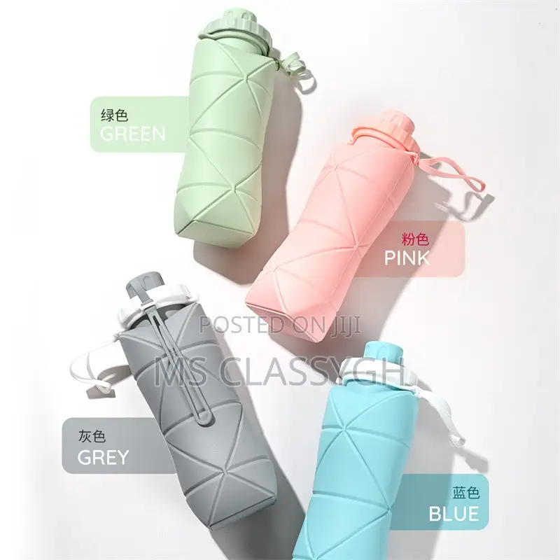Silicone Foldable Water Bottle, Portable Cup for Outdoor Tra