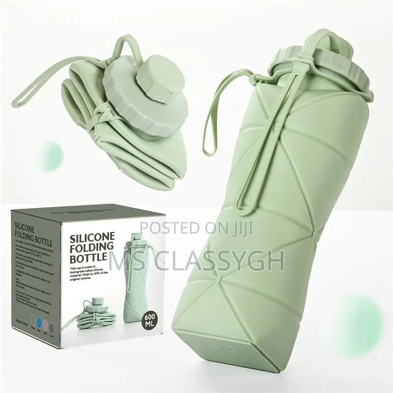 Silicone Foldable Water Bottle, Portable Cup for Outdoor Tra