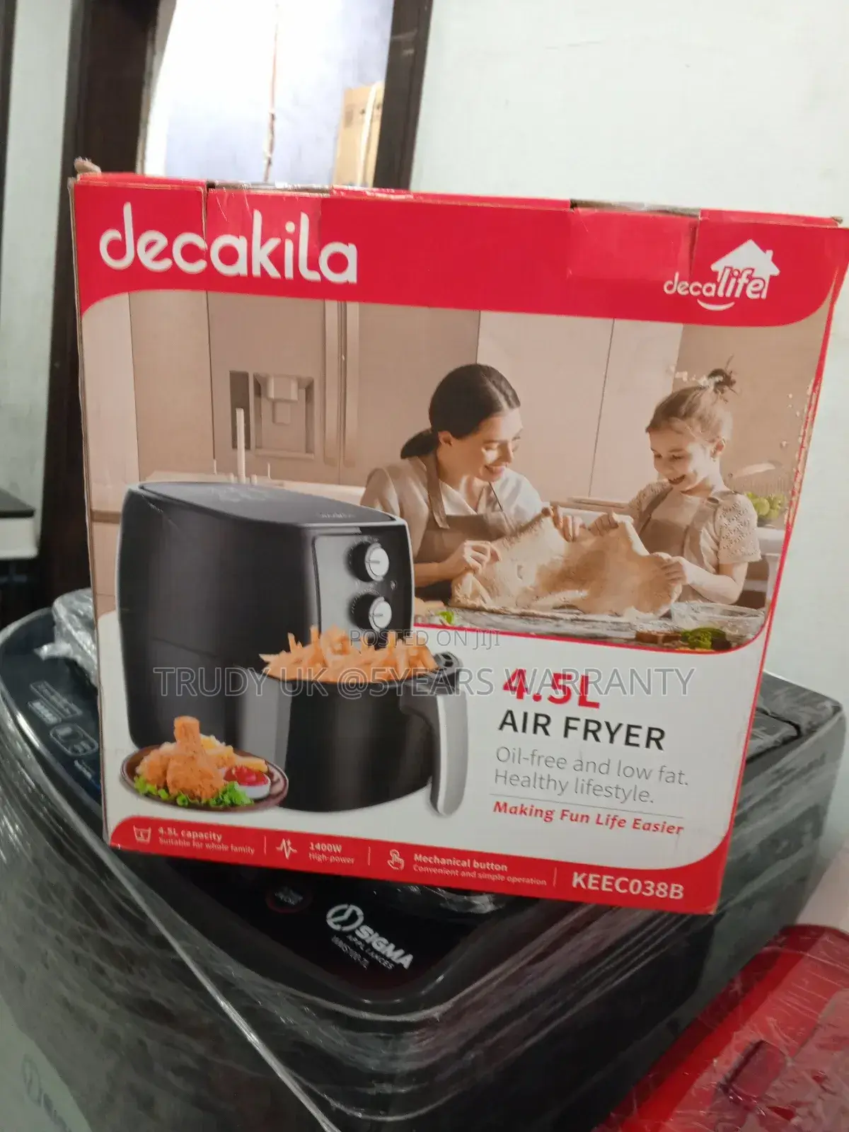Decakila 1400watts High Power Air Fryer 4.5L
