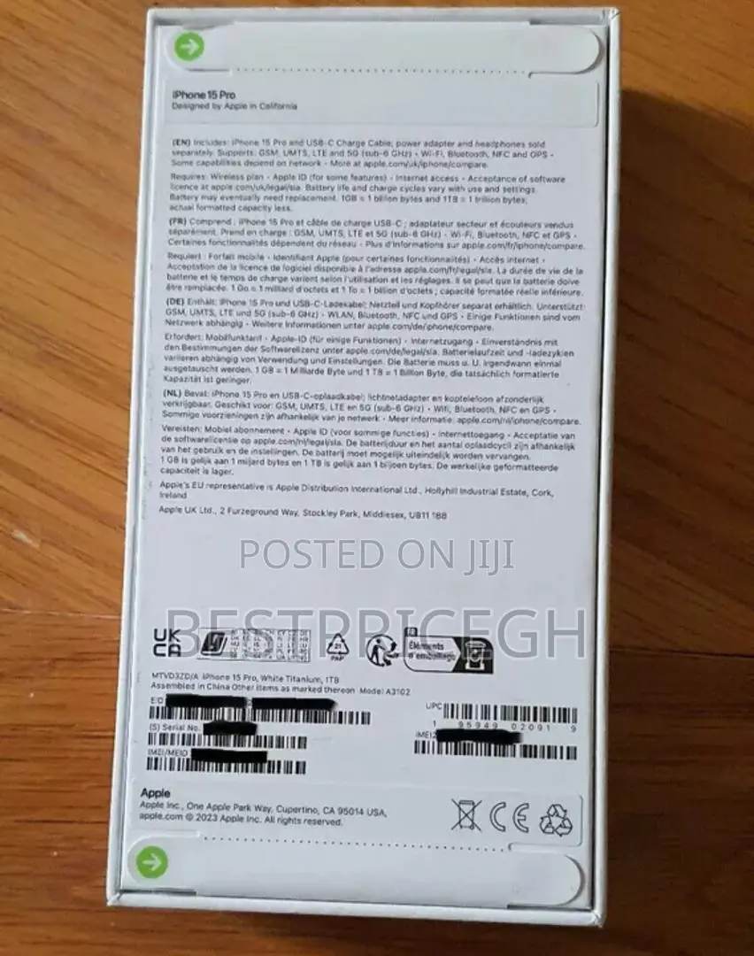 New Apple iPhone 15 Pro 1 TB White