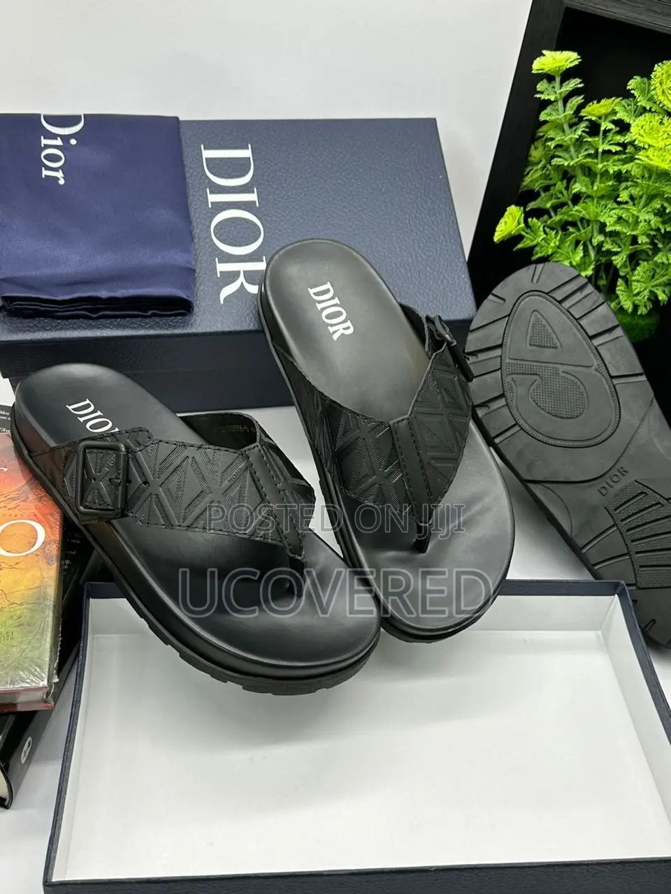DIOR Real Leather Men’S Slippers