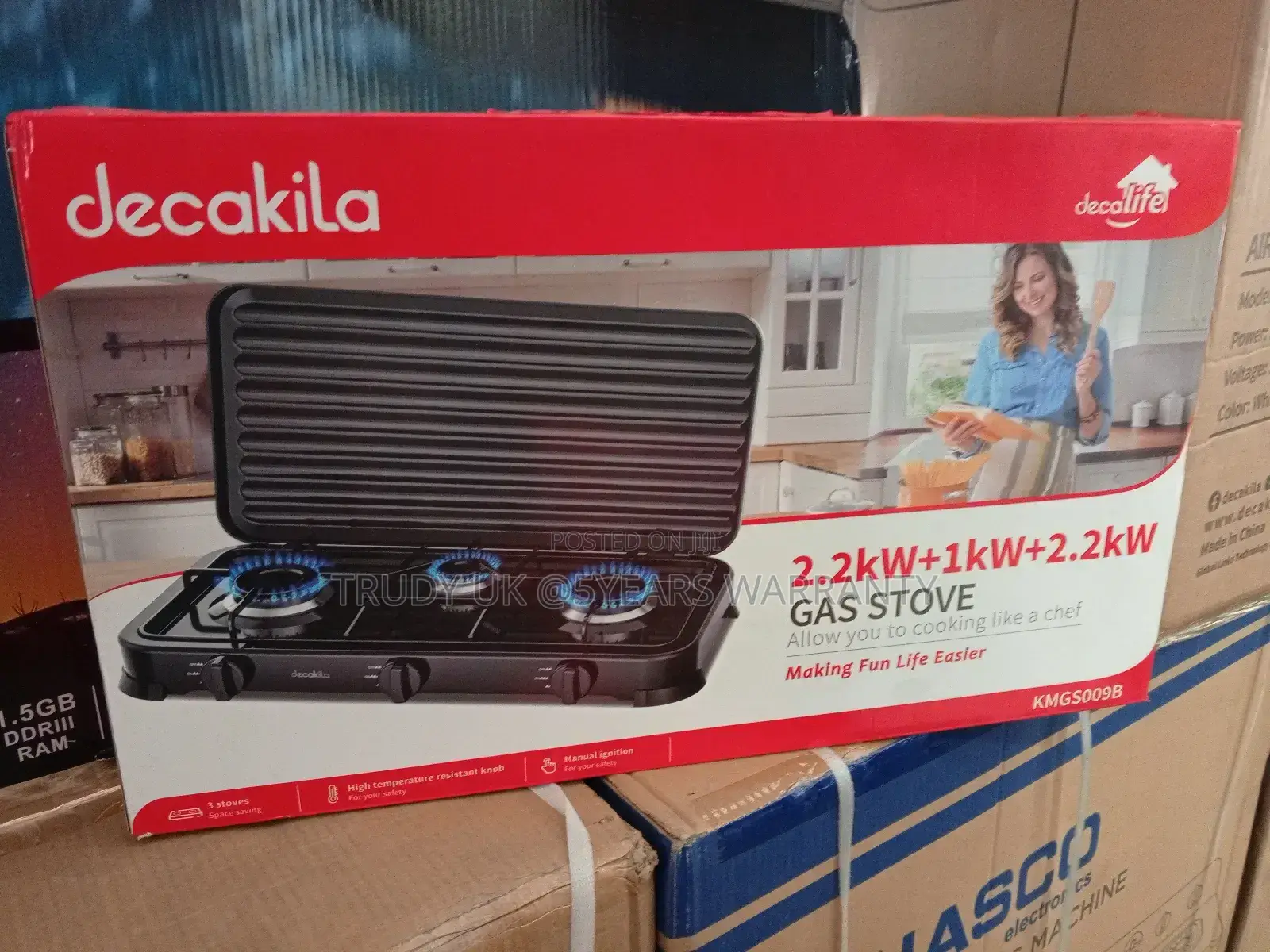 Quality Enjoyable Decakila Gas Stove 3set Brand New