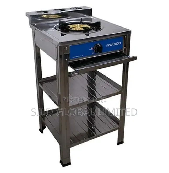 Nasco 1 Burner Gas Stove 2 Shelve Stand Nasgs-K1css-Si