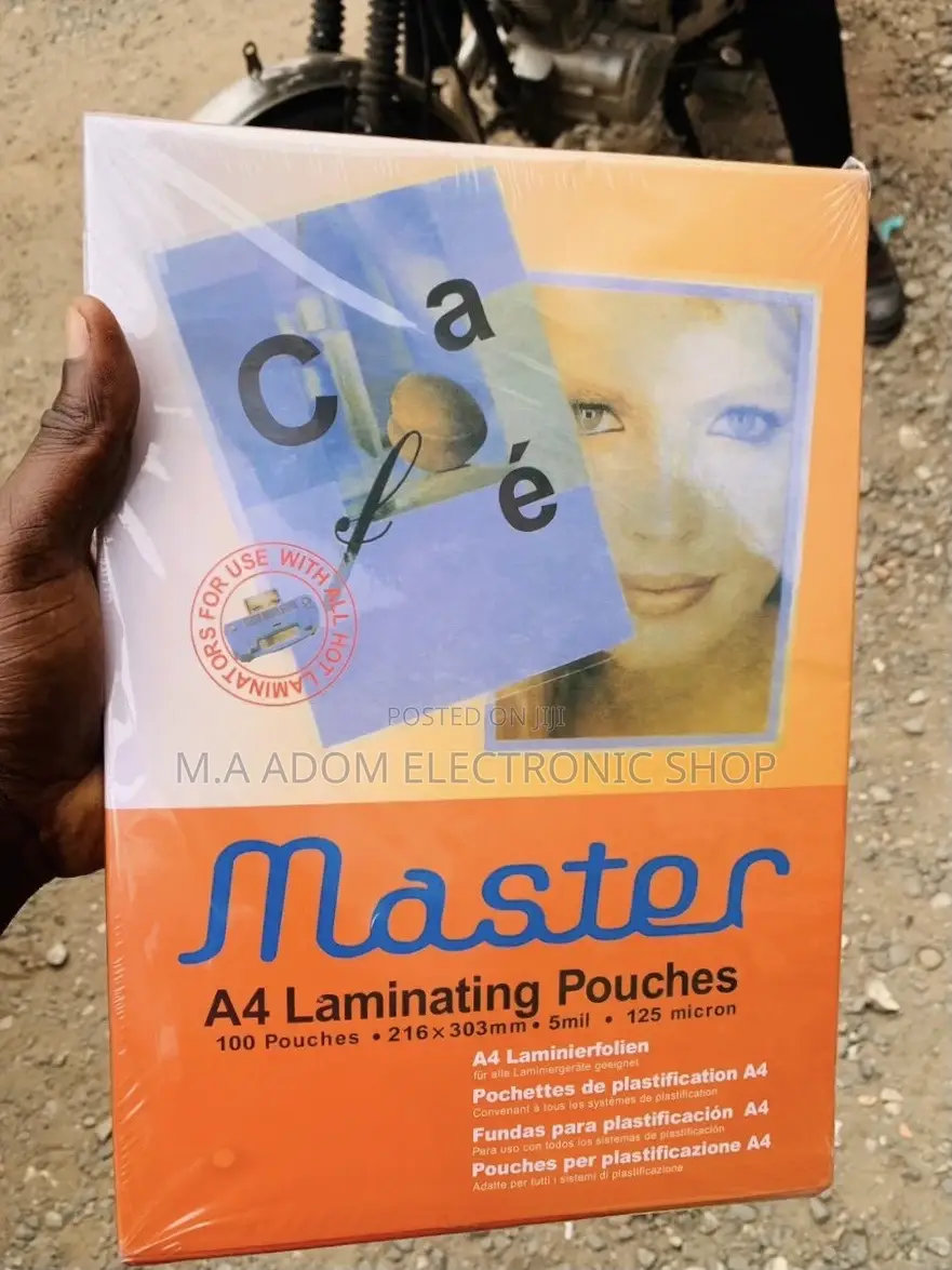 Master A4 Laminating Film Pouches,100 Pouches - 216 X 303mm