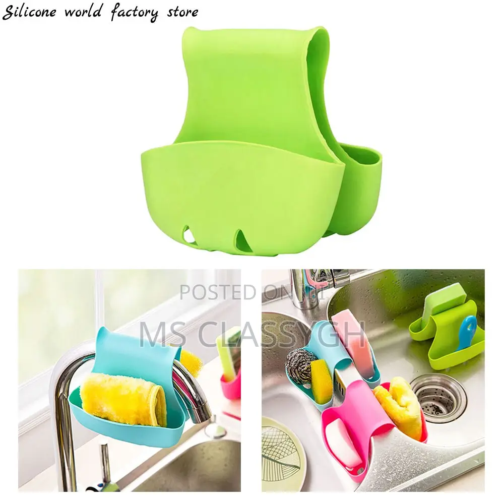 Silicone Sink Organizer Kitchen Bathroom Holder Sponge Stora