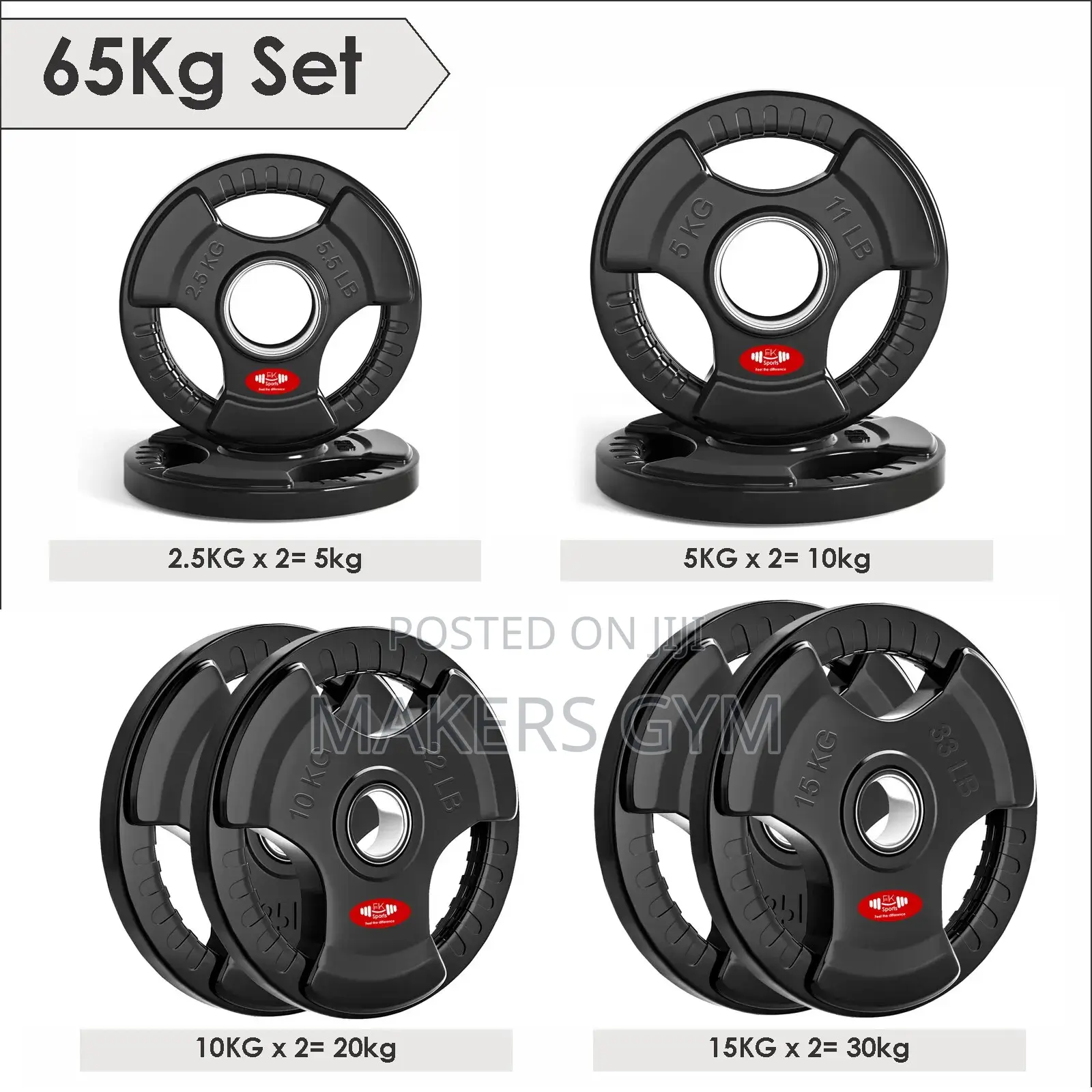 Olympic Weight Plate (65kg Set)