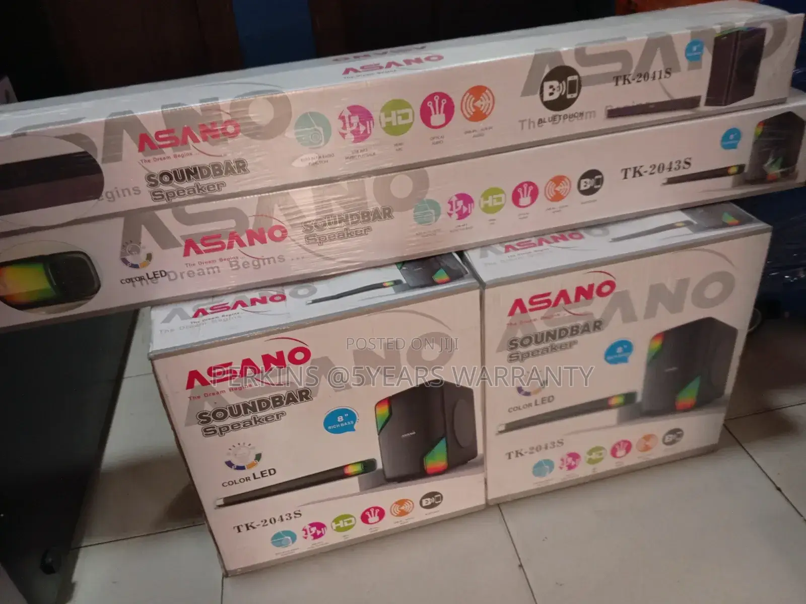 Asano Brand New TK 2043 Color Led Soundbar With Subwoofer