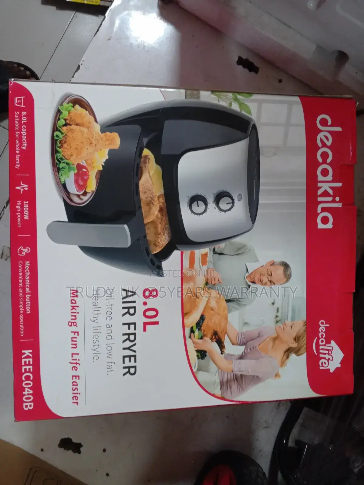 Take Away Decakila Air Fryer 8liters New