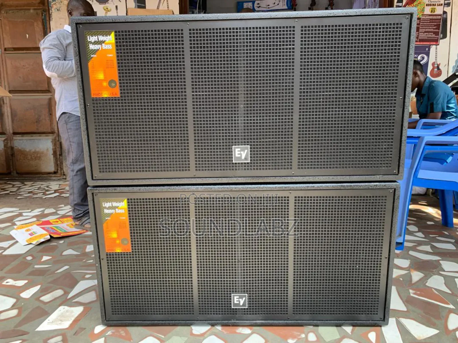 Electro-Voice (Ev) Double Bass Speakers