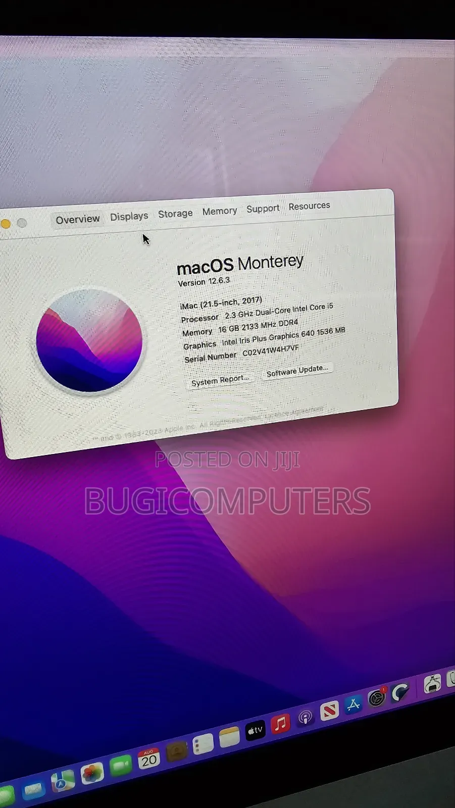 Desktop Computer Apple iMac 16GB Intel Core I5 SSD 256GB