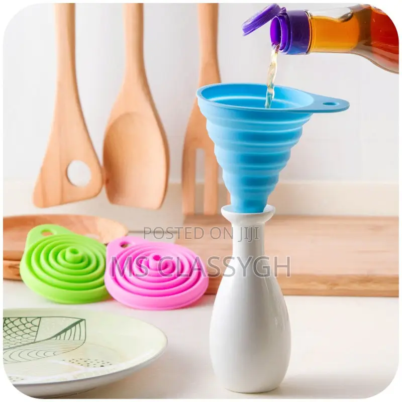 Foldable Silicone Funnel Liquid Dispensing Mini Funnel Salt