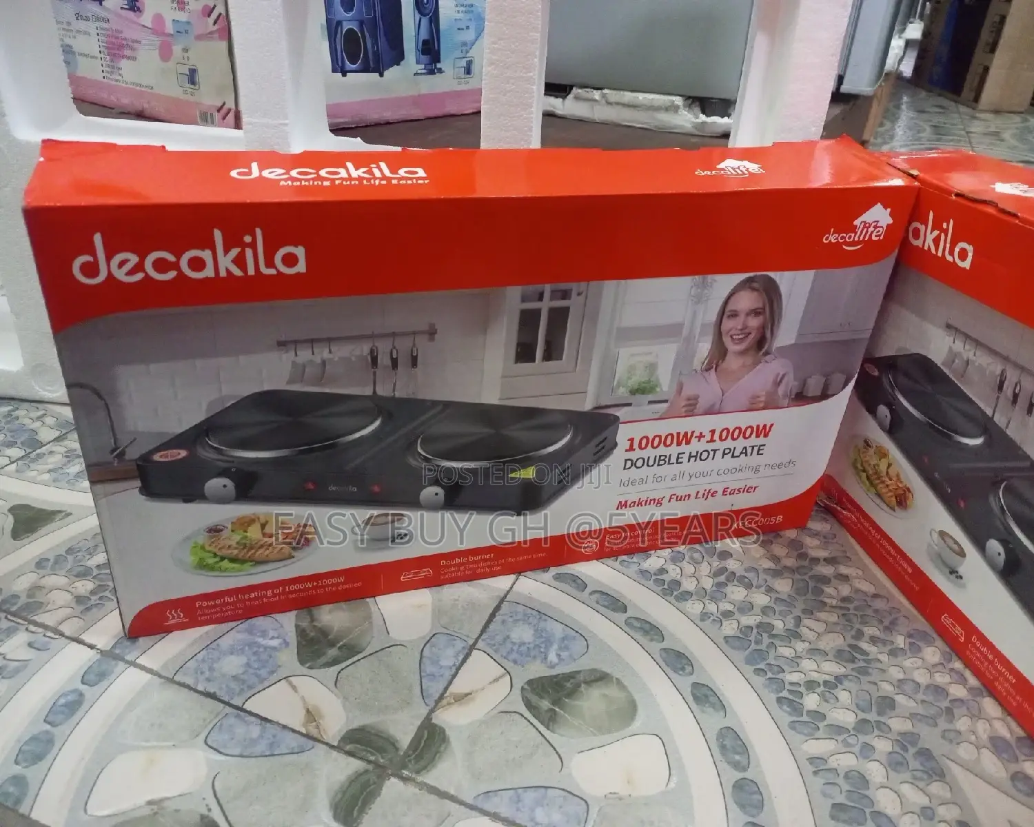 1000w+1000w Double Hot Plate Decakila Kitchen Hot Plate.