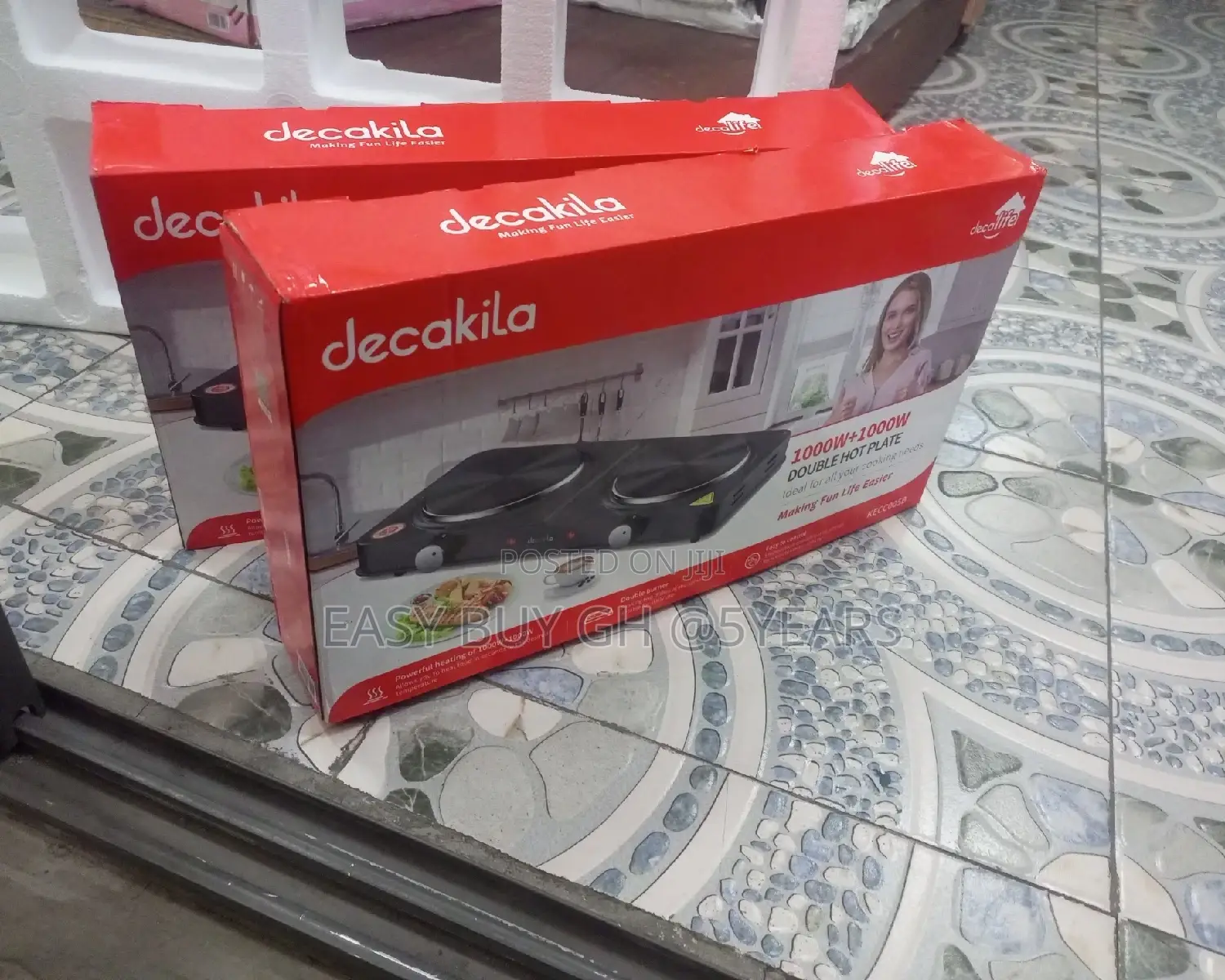 Decakila Hot Plate 1000w+1000w Double Hot Plate.