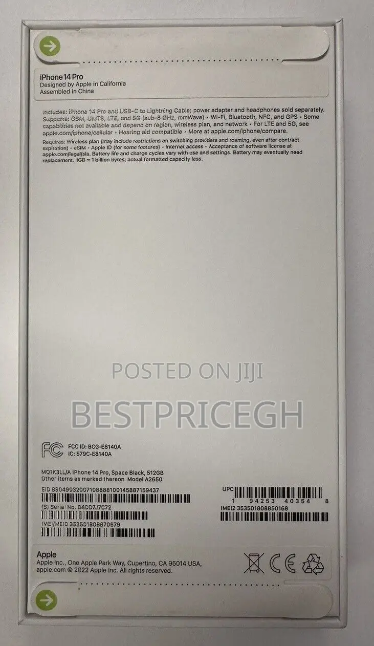New Apple iPhone 14 Pro 512 GB Black
