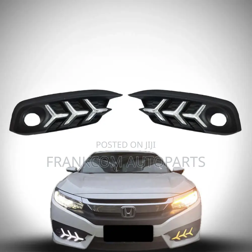 Honda Civic 2016-2018 Arrowed Fog Lights Covers Led