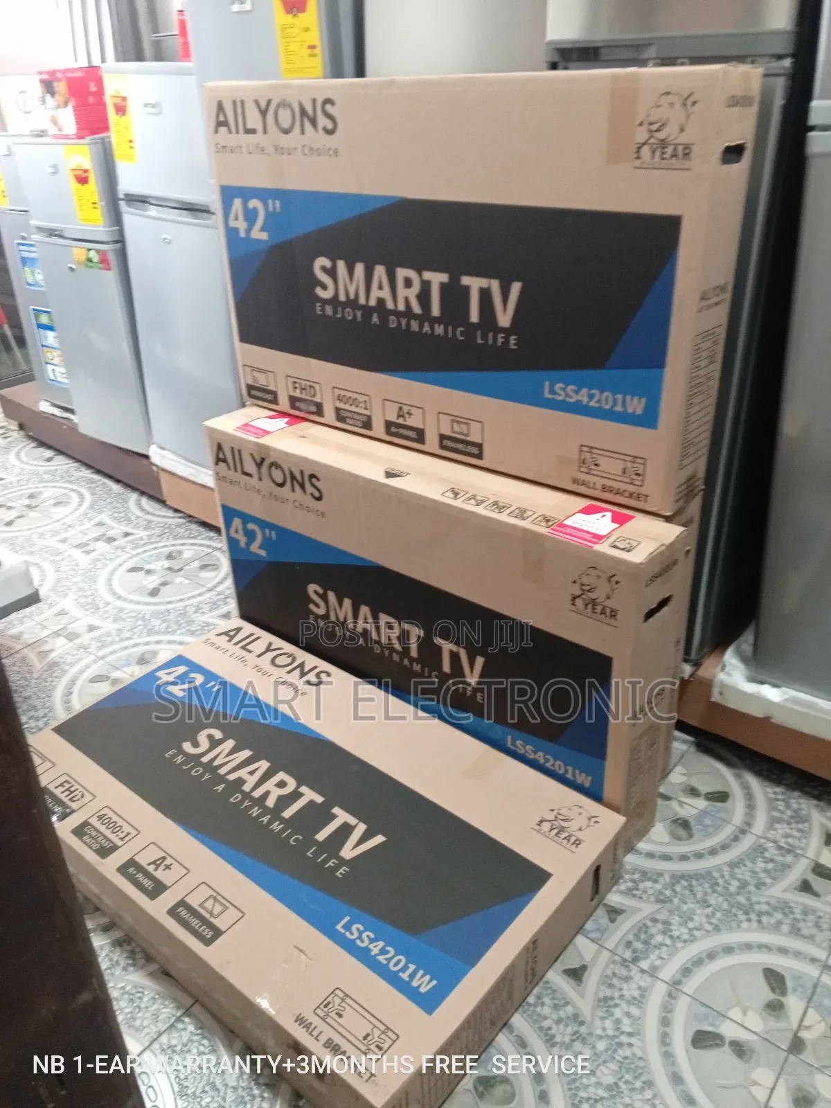 Quality 42inches TVS Smart Android +Wall Bracket Tv Ailyons