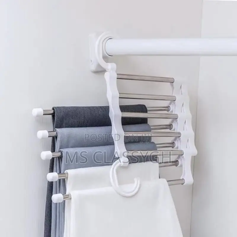Magic Trouser Rack Hangers Stainless Steel Folding Pant Rack