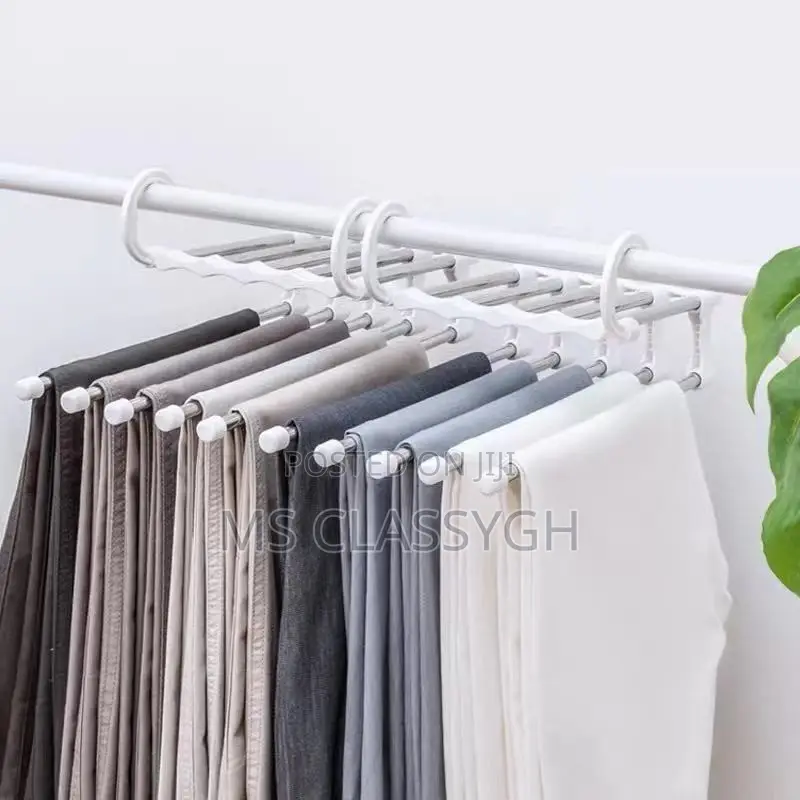 Magic Trouser Rack Hangers Stainless Steel Folding Pant Rack