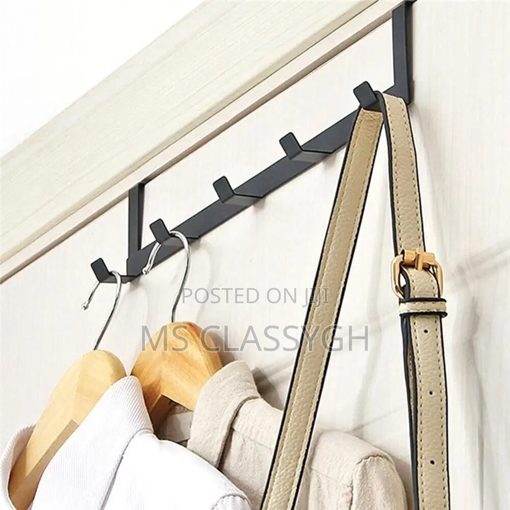 Wall-Mounted 5 Row Door Hook Durable Clothes Coat Hat Hanger