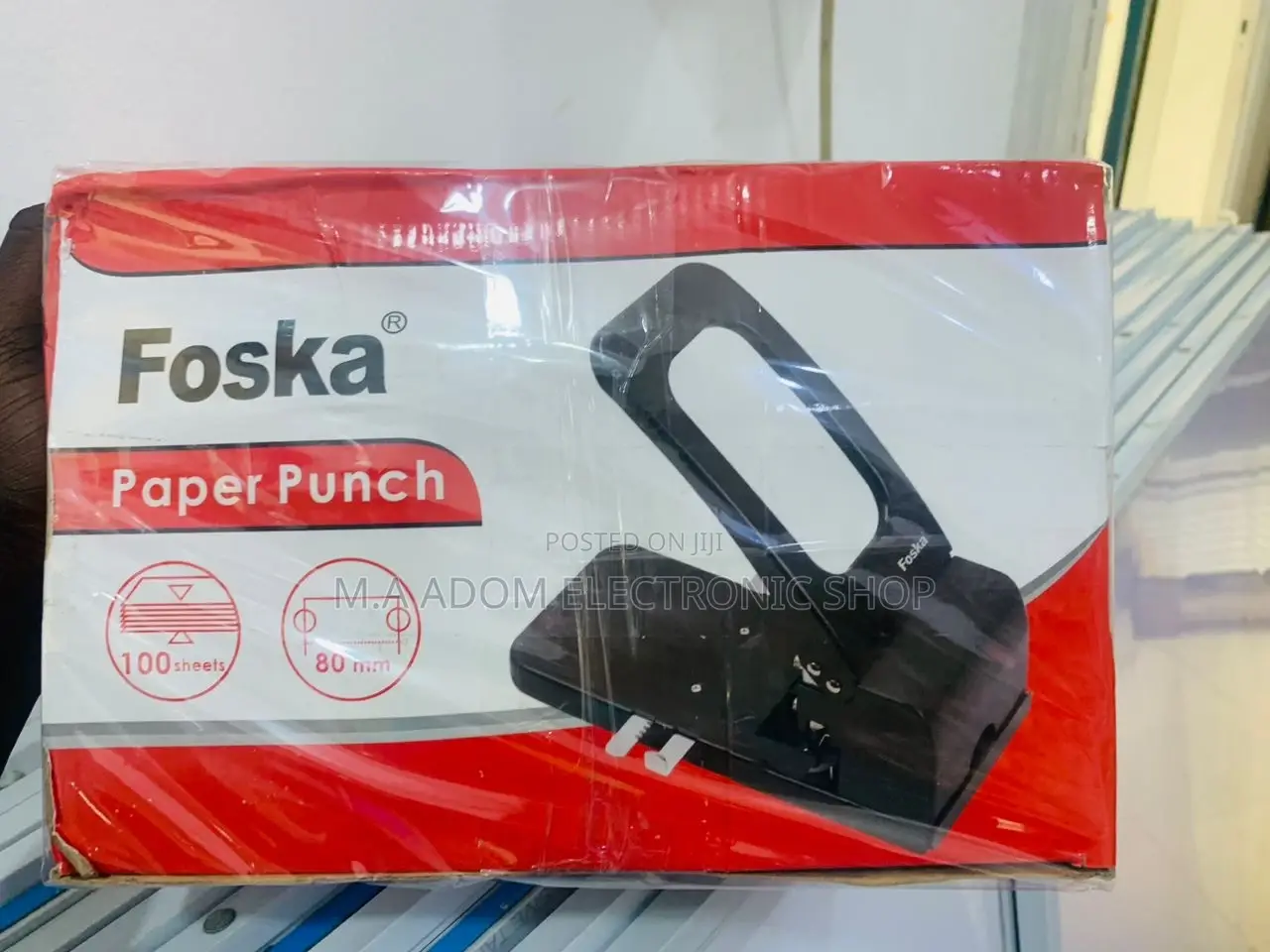 Brand New Foska Office Heavy Duty Metal Manual Paper Punch.