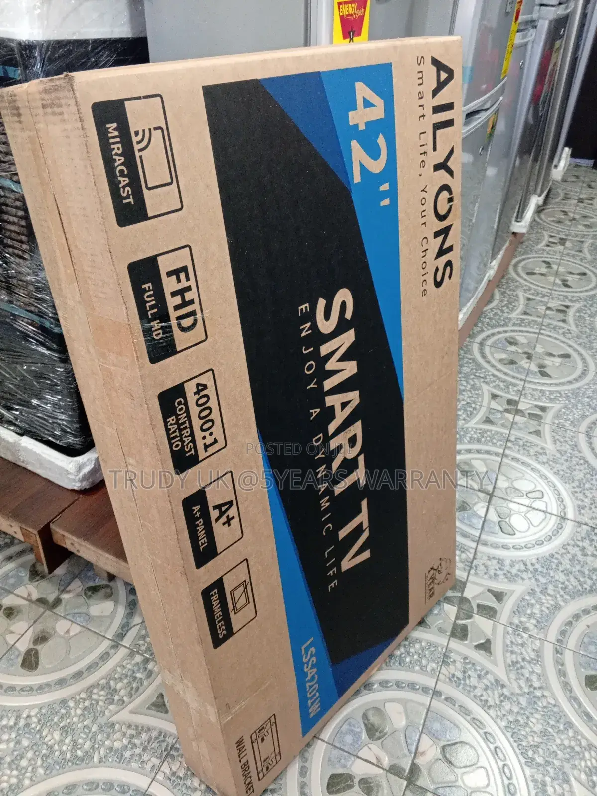 Brand New Ailyons 42inches Smart Tv FHD +Brackets Ailyons