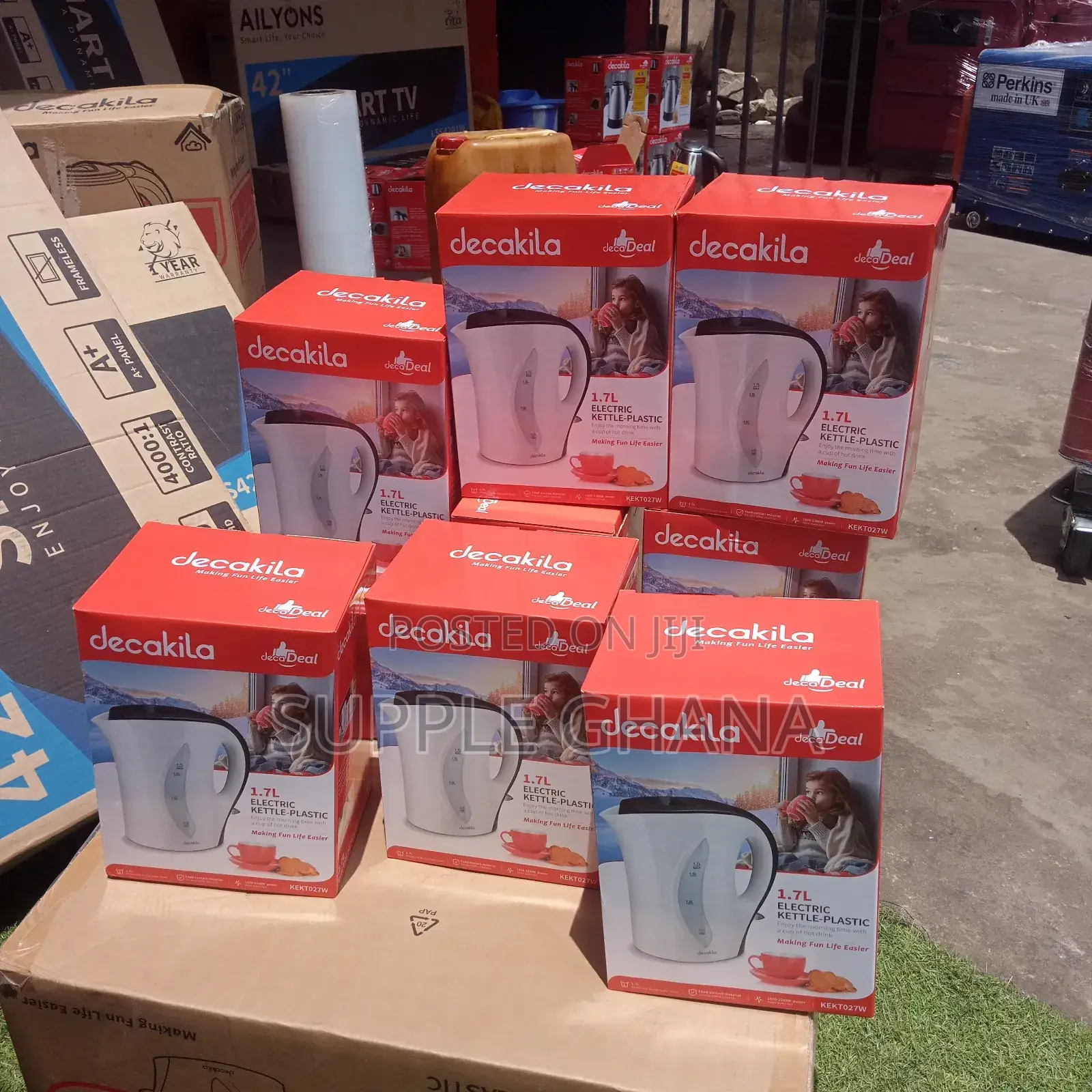 Kettle Plastic Electric Decakila 1.7L Perfect Size for Water