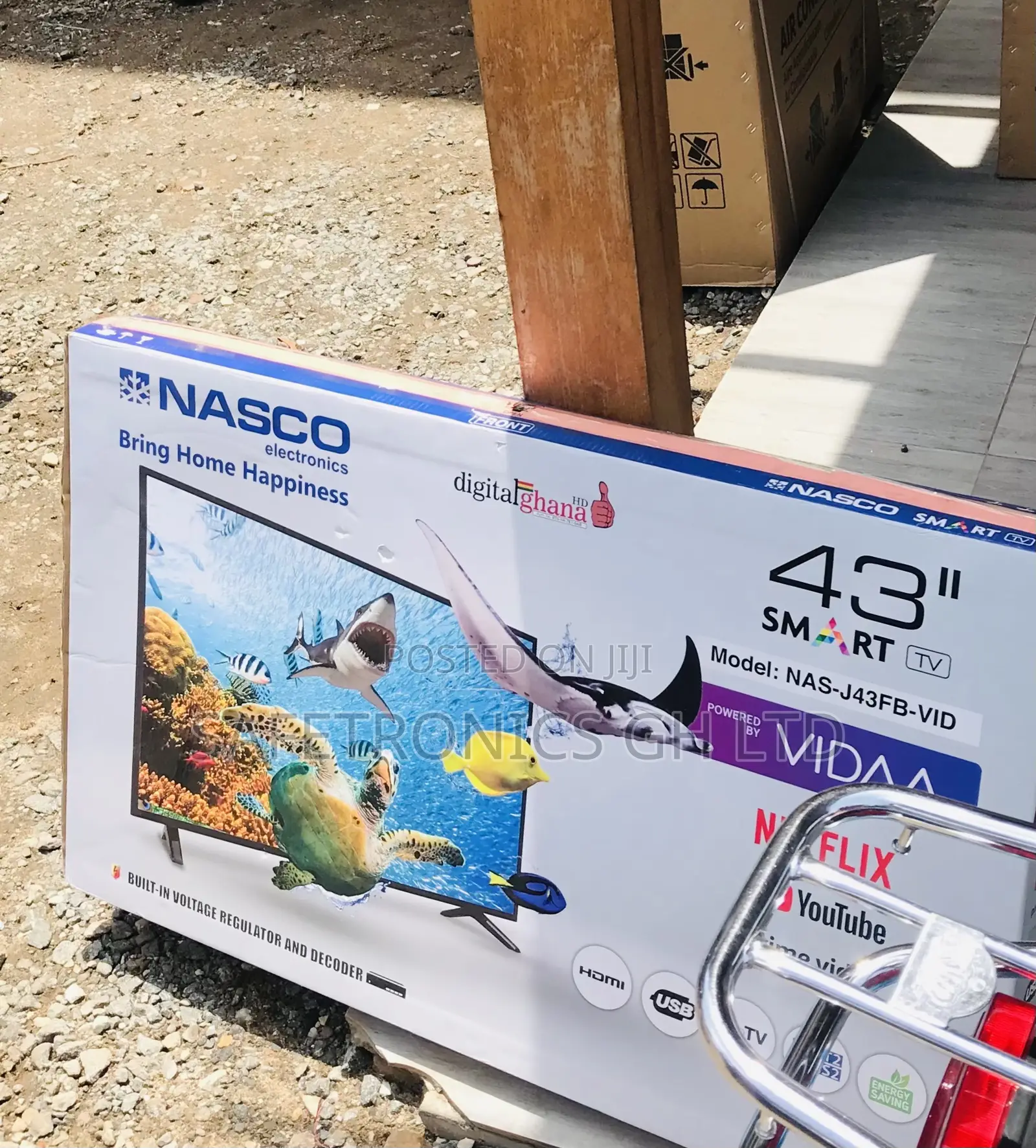 43 Inches LED Smart Full HD Nasco (Black) Tv 