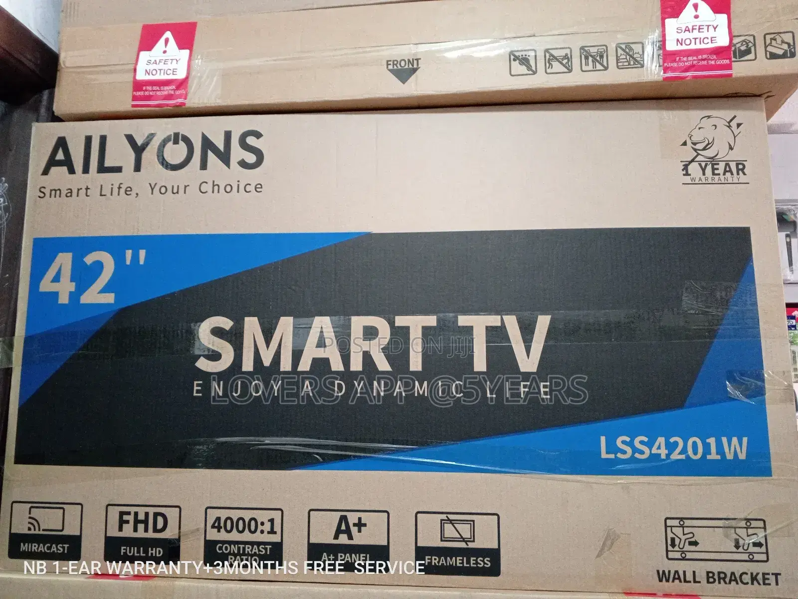 Very Nice Looking Ailyons "42" Smart TVS Wi-Fi HDMI Dynamic
