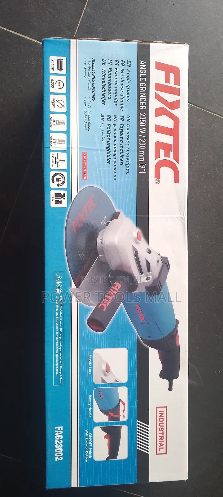 Fixtec 9"Angle Grinder 2350W