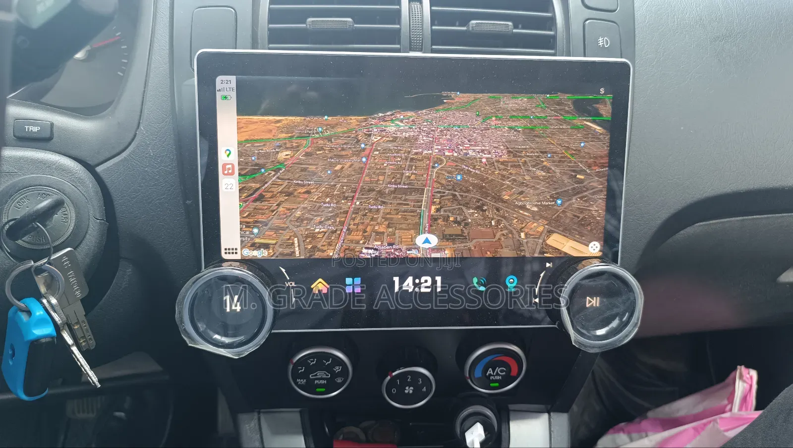 Dual Knob Android Radio Apple Carplay