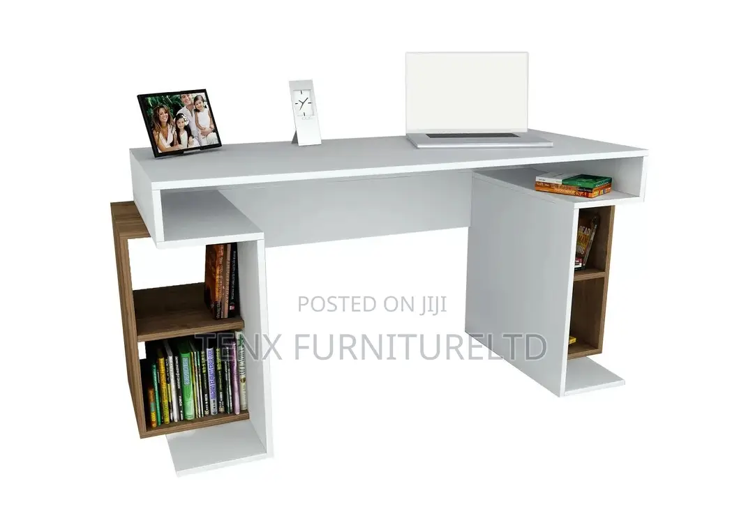 Computer Desk (Multi) White and Oak