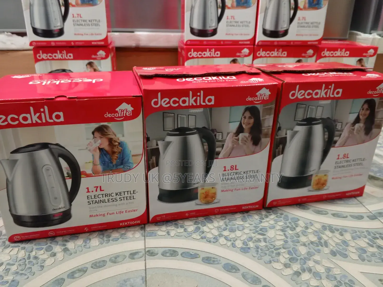 Decakila 1.8liters Electric Kettle Stainless Steel Kettle