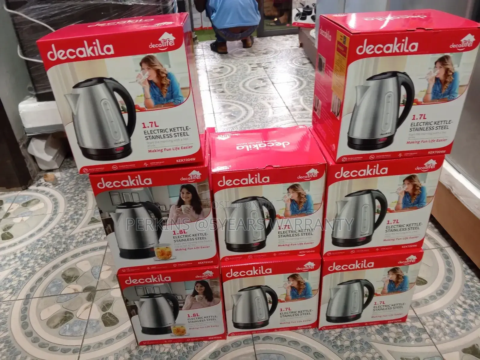 Brand New 1.7liters Electric Kettle Stainless Steel Decalife
