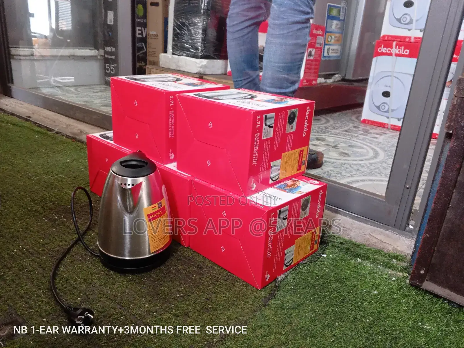 Decakila Electric Kettle-Stainless Steel Kettle 1.7L 2200W