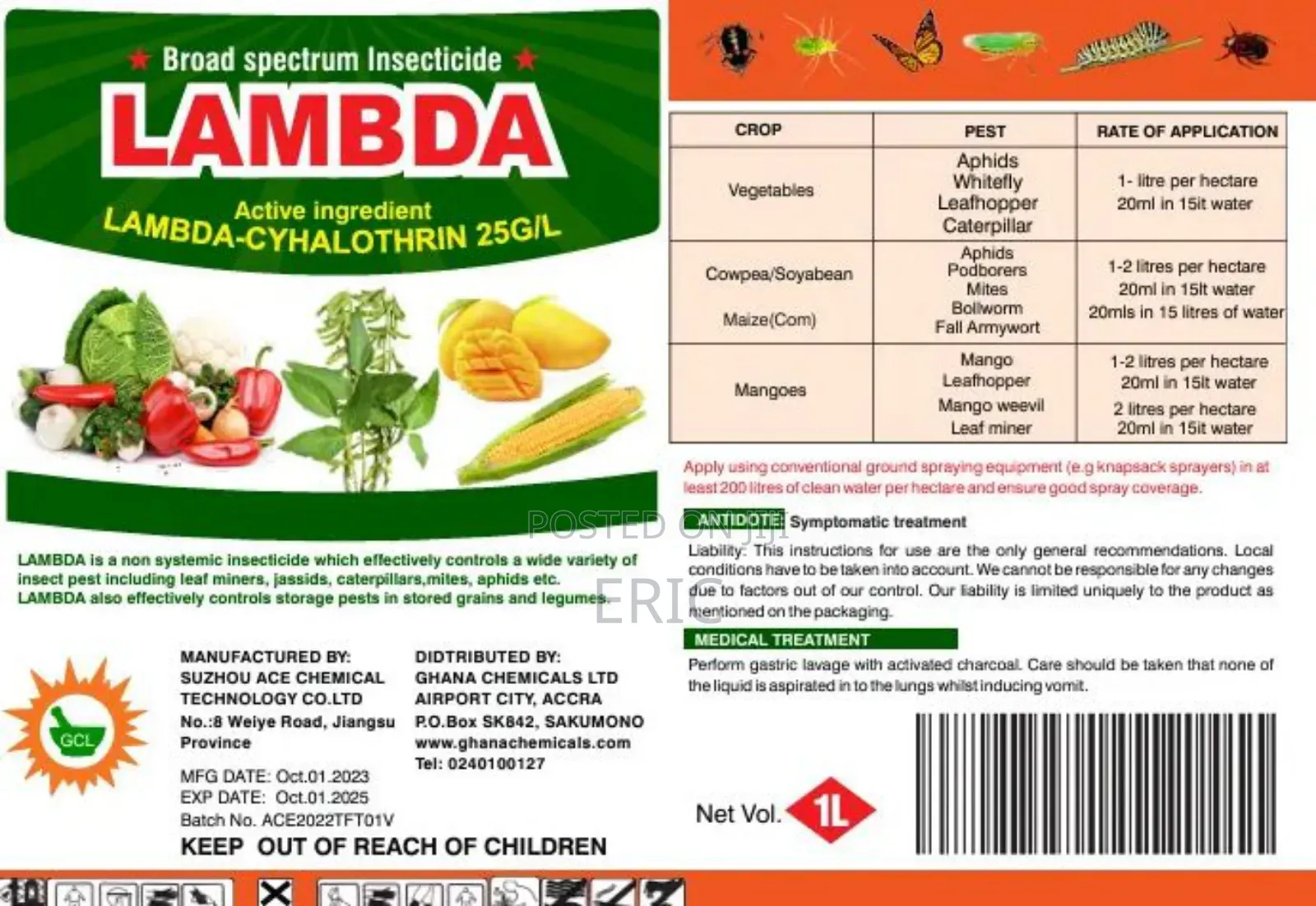 Lambda Cyhalothrin (Insecticide)