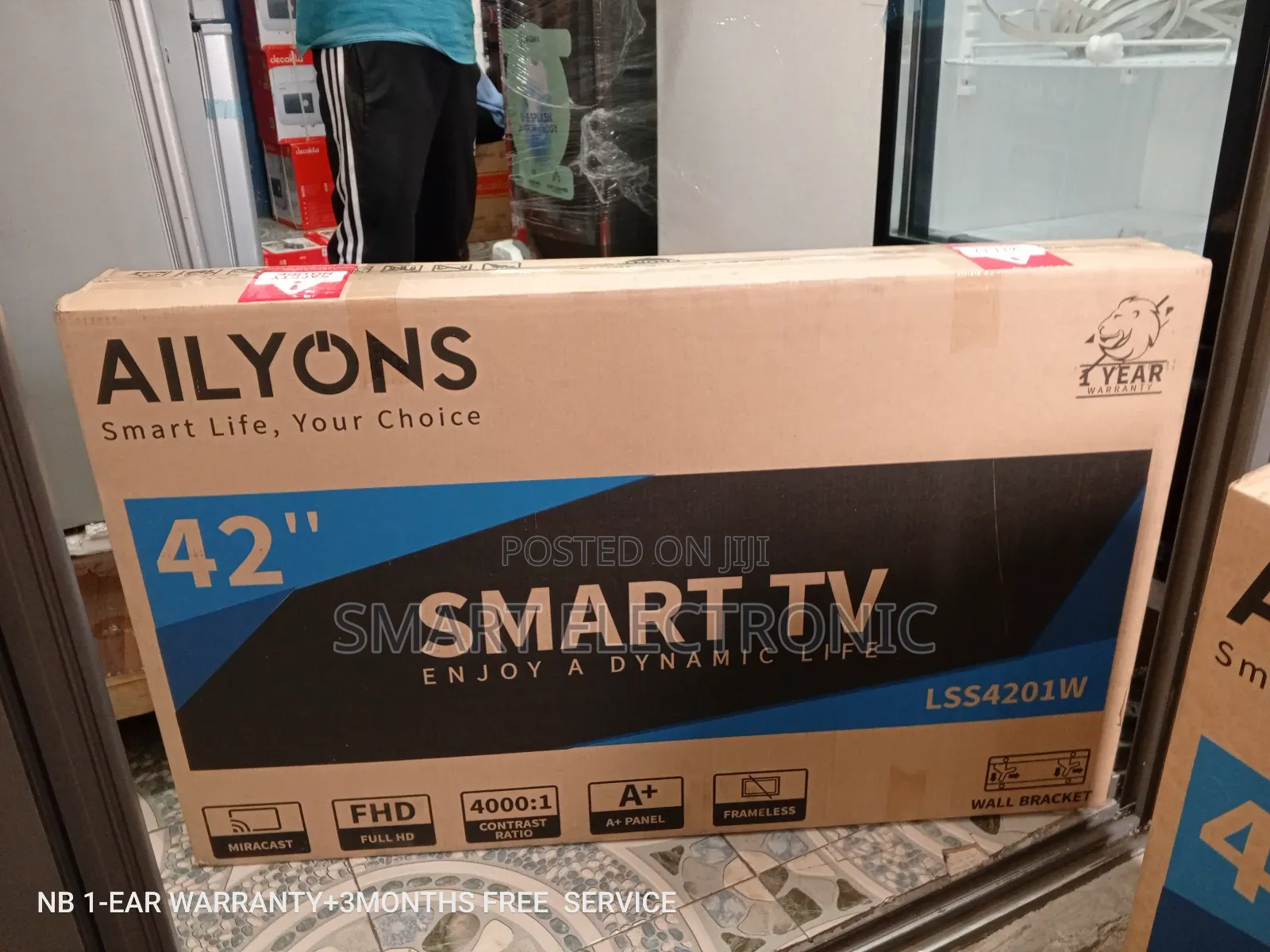Flat Screen Smart One Year Warranty Ailyons TVS TVS "42"