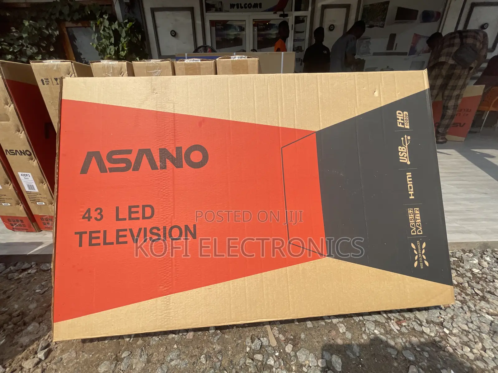 HDR Powered Asano 43′′ Digital Satellite HD TV – Black